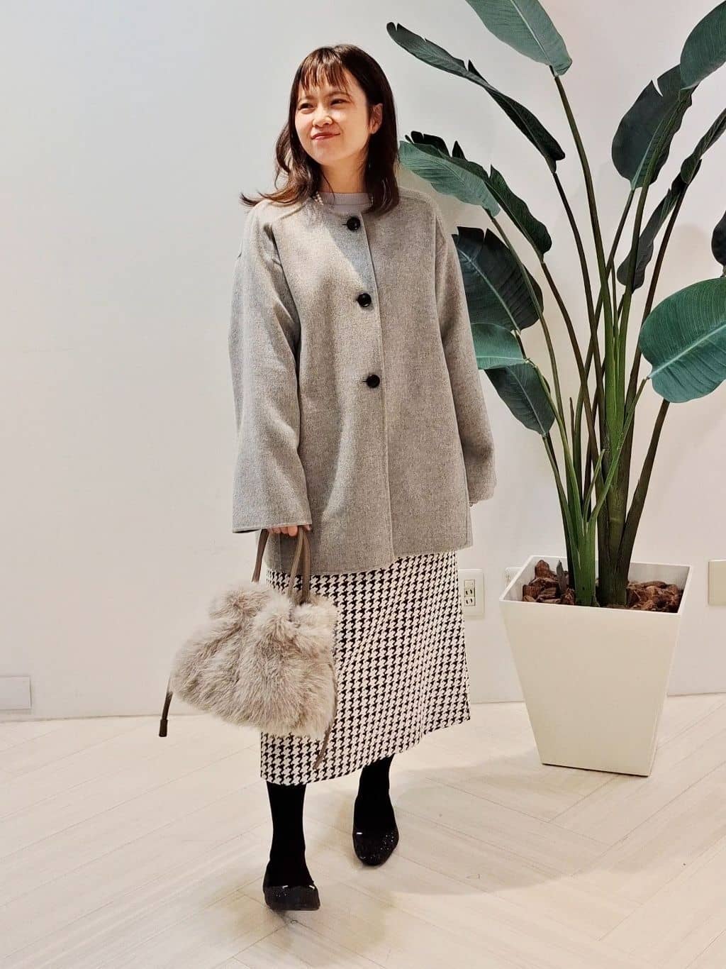 YuKaRiさんの「UNTITLED｜【8色展開／コンパクト丈】レーヨン混 コクーンニット」を使ったコーディネート