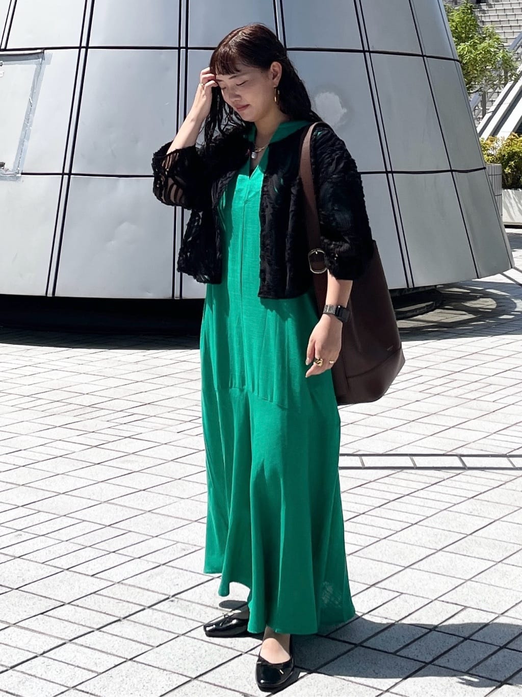 sumicaさんの「OPAQUE.CLIP｜シアー刺繍レース前開きブラウス【洗濯機洗い可】」を使ったコーディネート