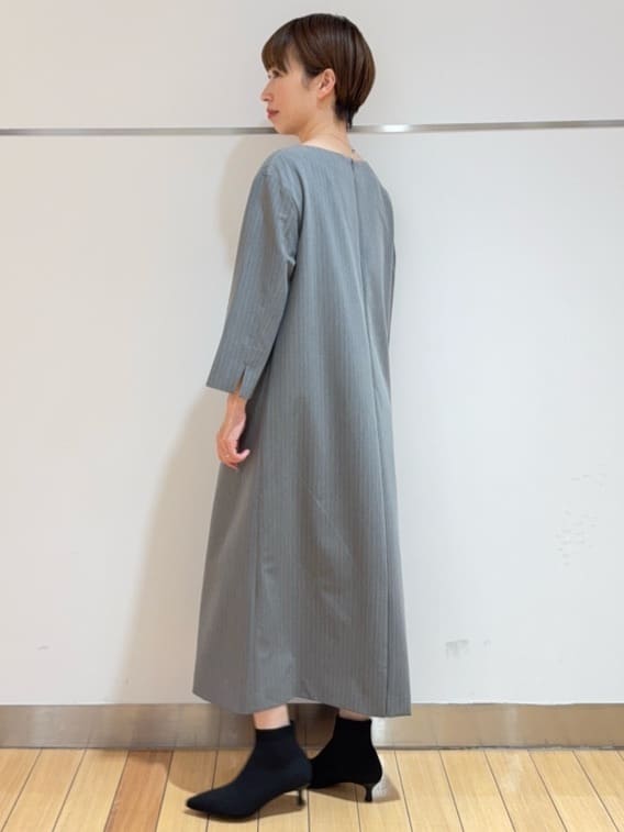 あやさんの「UNTITLED｜【洗える/ストレッチ性】スーツライク ストライプワンピース」を使ったコーディネート