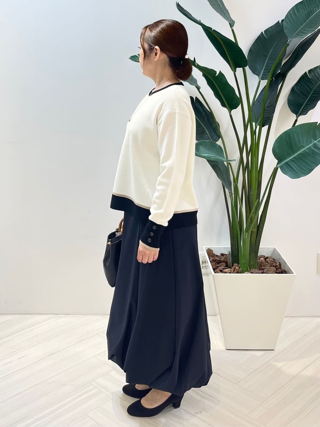 Tomoさんの「UNTITLED｜【アンサンブル可/洗える】ウールミラノリブニット」を使ったコーディネート