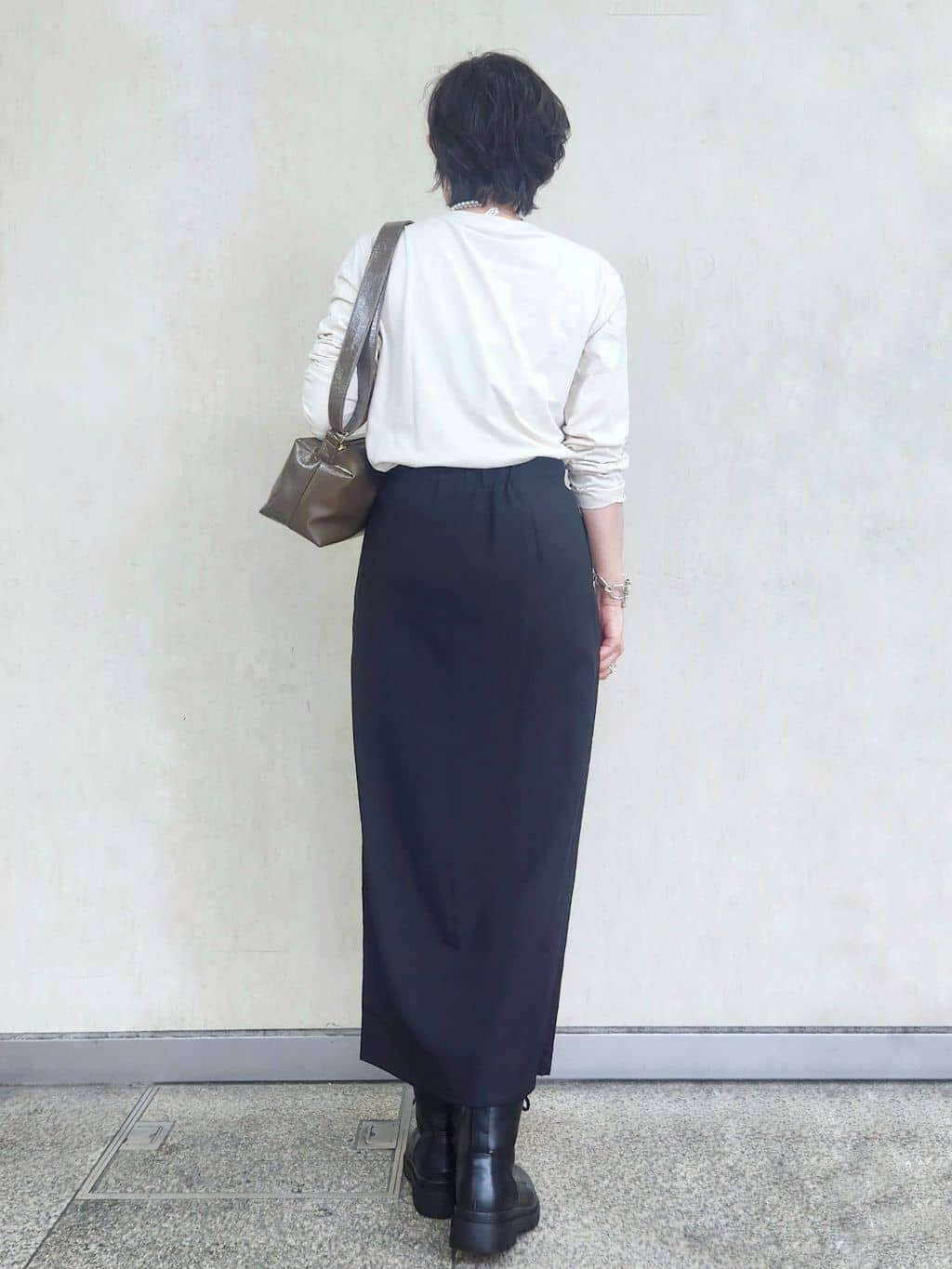 milkyさんの「OPAQUE.CLIP｜シンセティックレザー調ブルゾン【洗える】」を使ったコーディネート