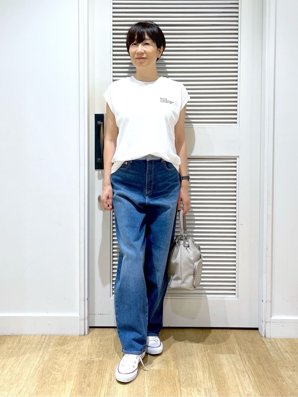 Miyazakiさんの「Dessin｜【洗える】オーガニックコットンフレンチスリーブ」を使ったコーディネート