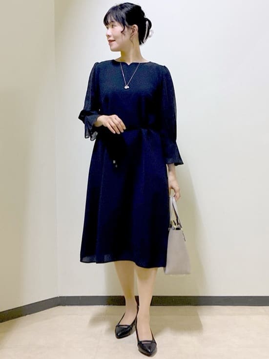  beni_gingerさんの「Reflect｜【SS-4Lサイズ／付属リボン】スリーブデザインジョーゼットワンピース」を使ったコーディネート