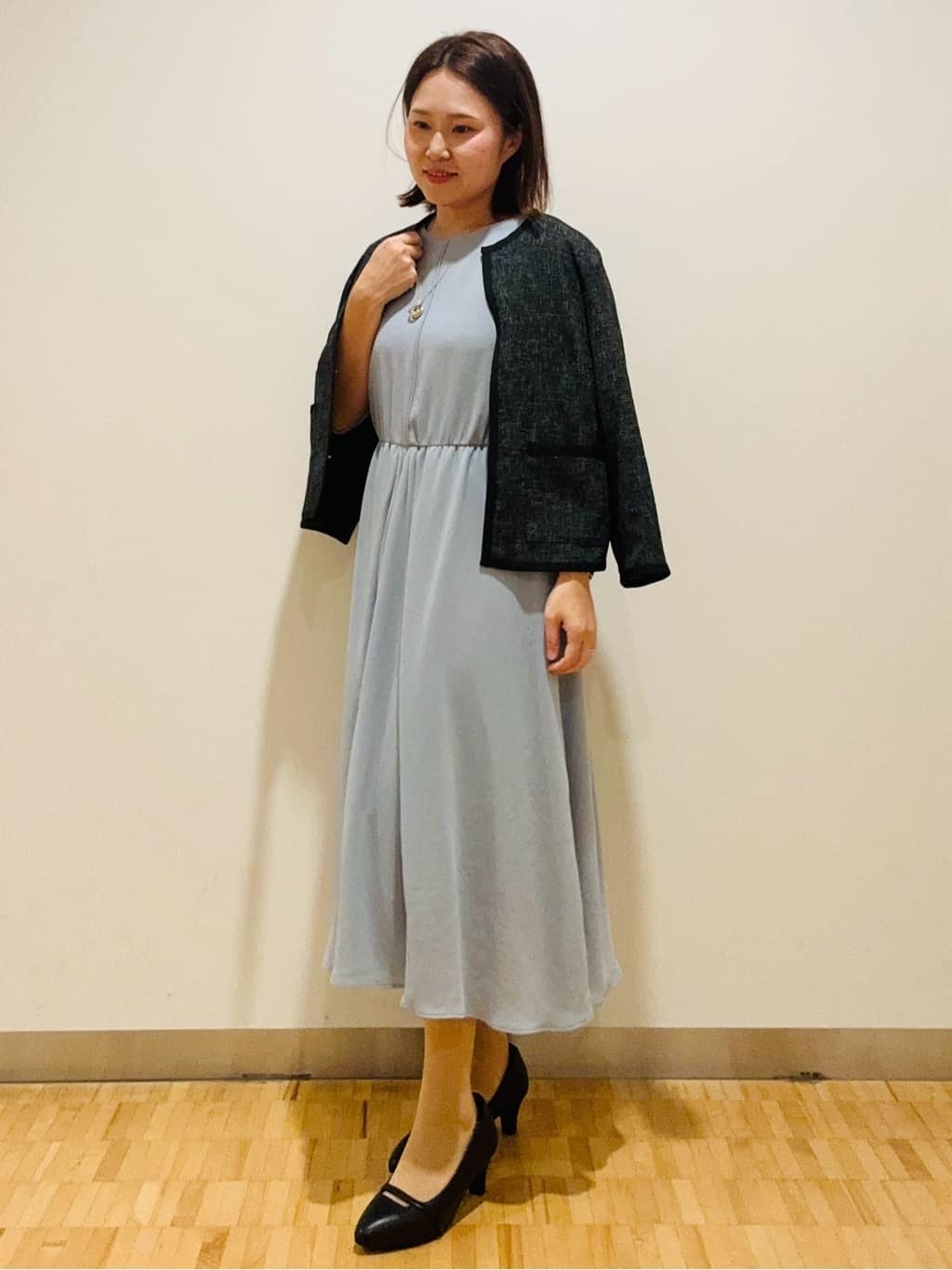 haseさんの「Reflect｜【吸水速乾／防しわ】シルキープリーツワンピース」を使ったコーディネート