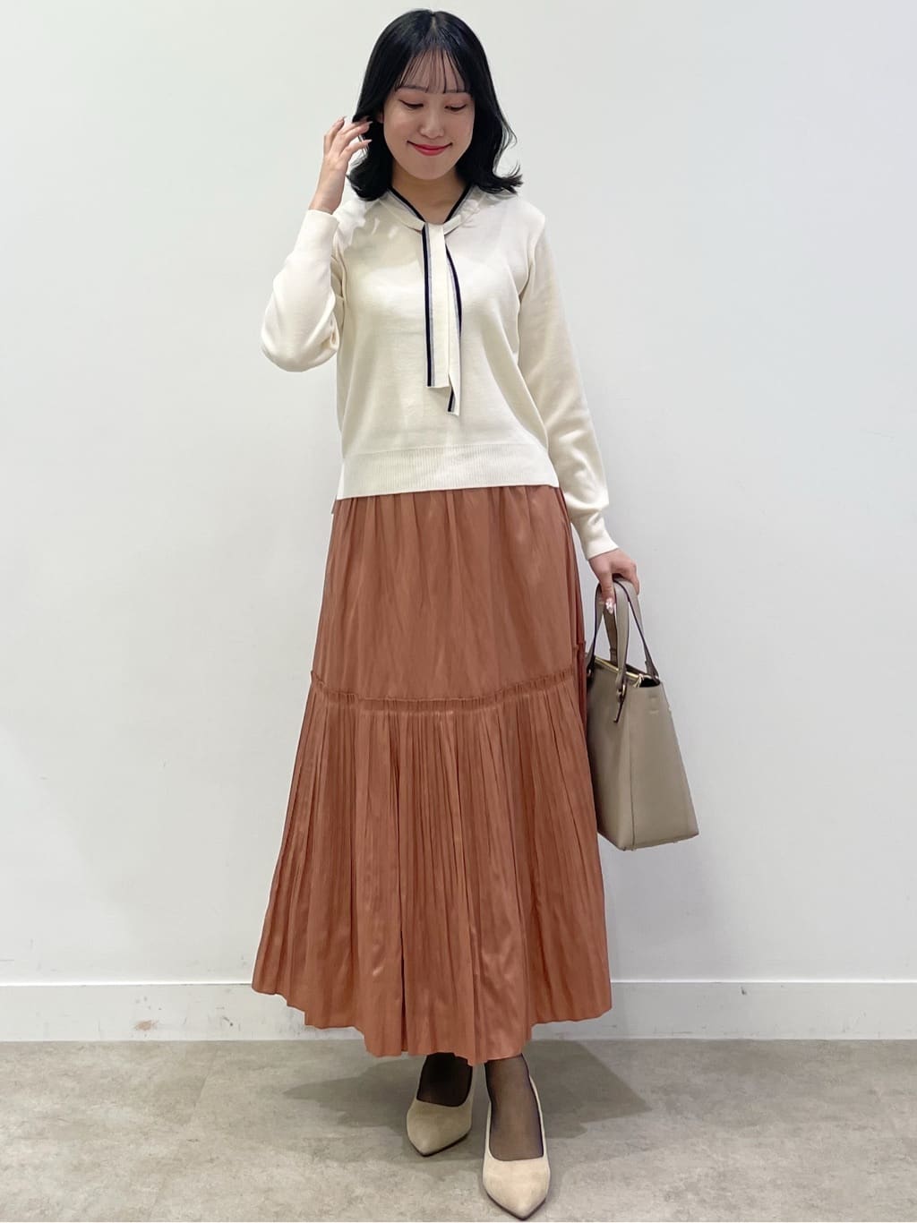 yukariさんの「Reflect｜【SS-4Lサイズ／衿が顔に当たらない◎】スタンドネックミドルコート」を使ったコーディネート