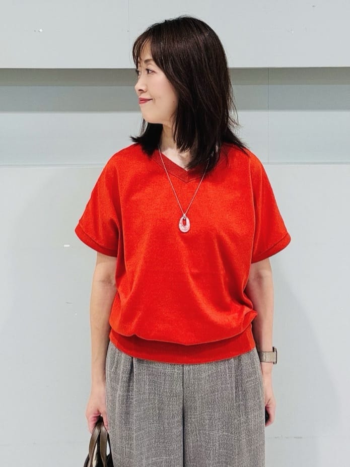 makiさんの「UNTITLED｜【洗える/前後2WAY】ネックプルオーバーニット」を使ったコーディネート