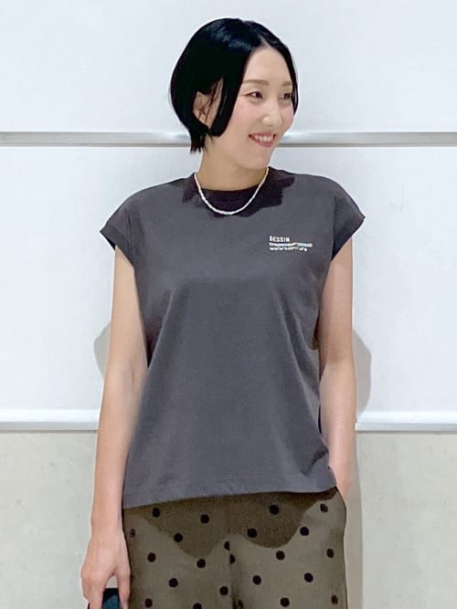 eriko さんの「Dessin｜【洗える】オーガニックコットンフレンチスリーブ」を使ったコーディネート