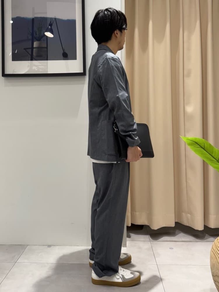 はさんの「THE SHOP TK｜スムースファイバーリラックスジャケット 【セットアップ可／UVカット／イージーケア／洗濯機OK】」を使ったコーディネート