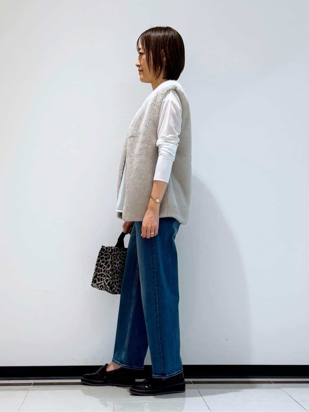mikaさんの「INDIVI｜ミンク調フェイクファージレ」を使ったコーディネート