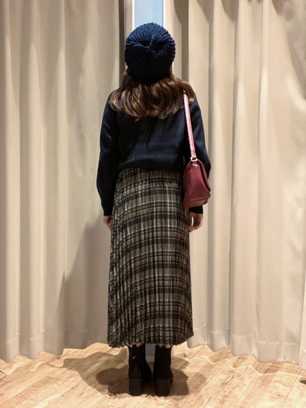 もんちゃんさんの「SHOO･LA･RUE｜【S-LL】すっきり魅せてくれる チェックプリーツスカート」を使ったコーディネート