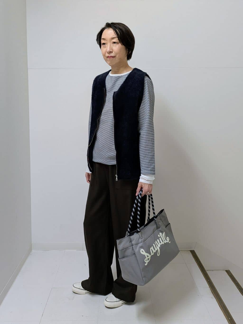 Asaさんの「Dessin｜【洗える】ファーヤーンジップジレ」を使ったコーディネート