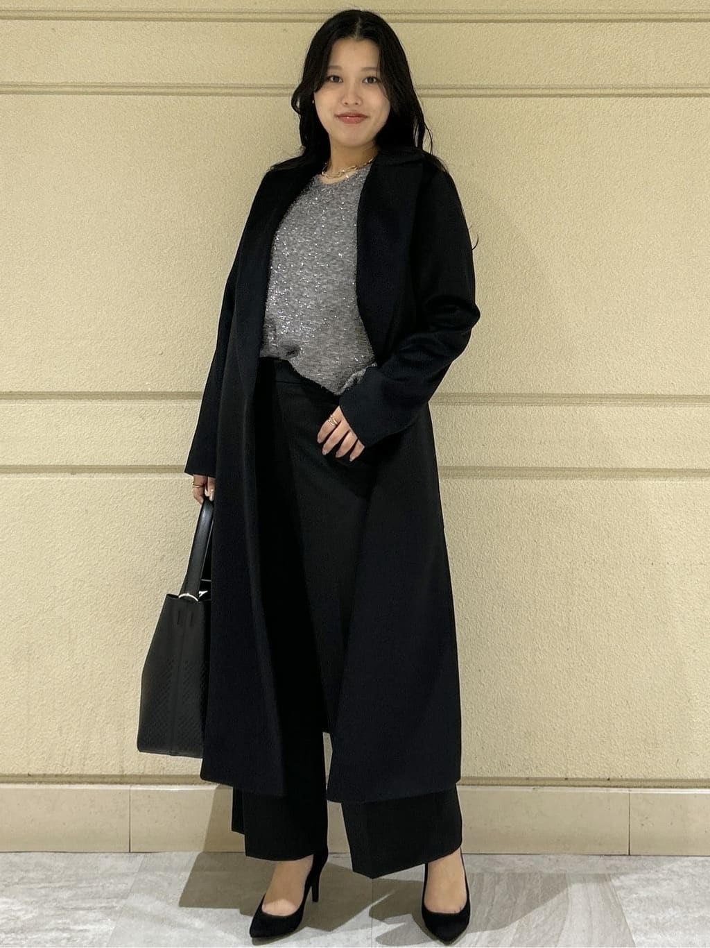 Momokaさんの「COUP DE CHANCE｜【カシミヤ100％／日本製】ロングガウンコート」を使ったコーディネート