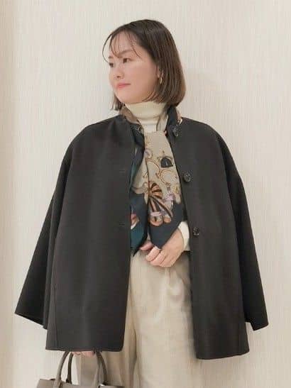 naokoさんの「UNTITLED｜【洗える/アンサンブル可能/ウール100%】リブタートルネックウールニット」を使ったコーディネート