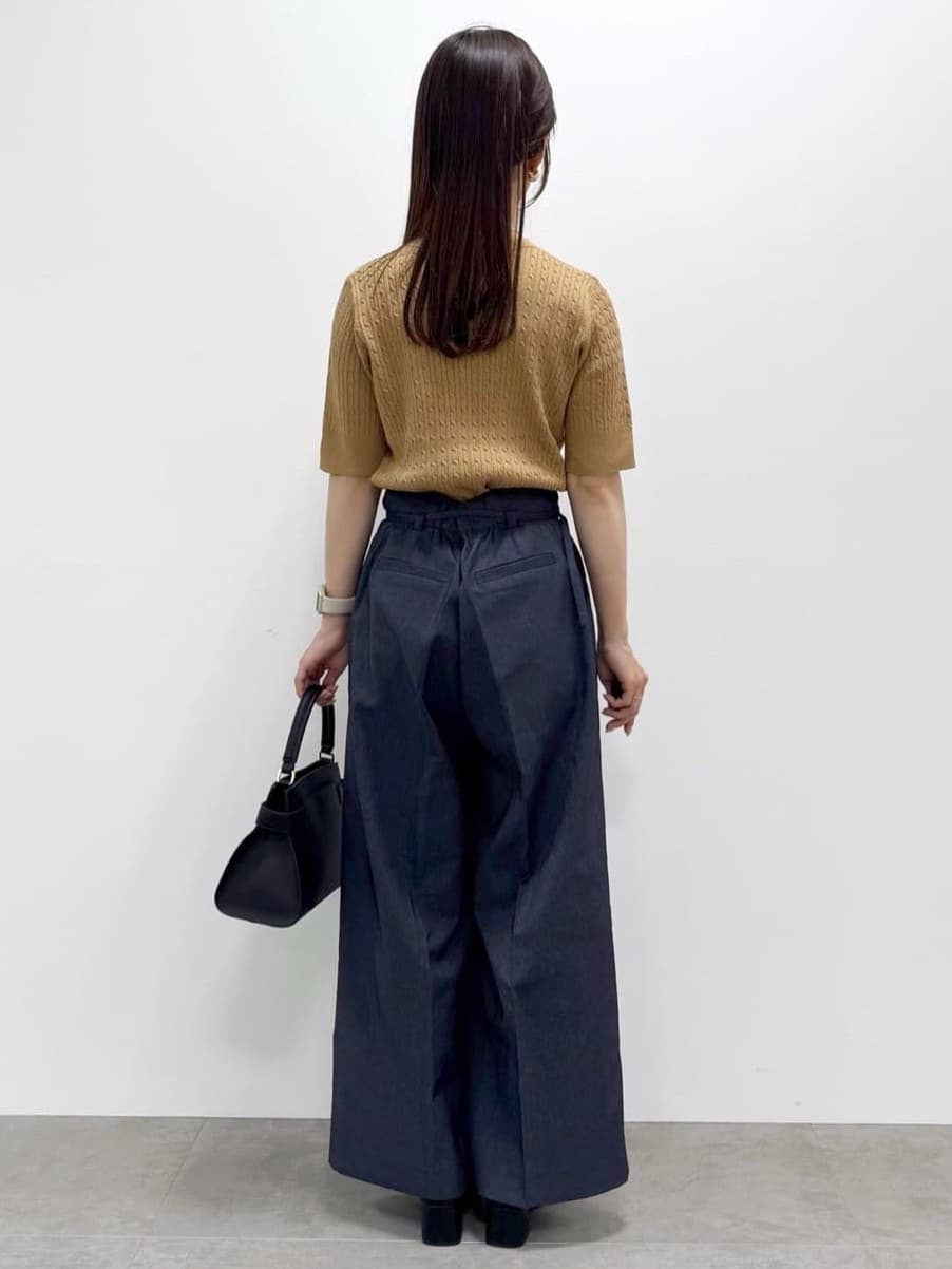 kozuさんの「index｜ベルト付きストレッチワイドパンツ【洗濯機洗い可】」を使ったコーディネート