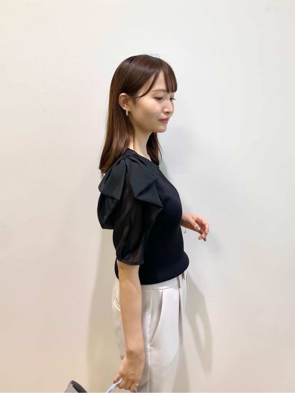 みさかさんの「index｜リボンスリーブドッキングニット【洗濯機洗い可／抗ピル】」を使ったコーディネート