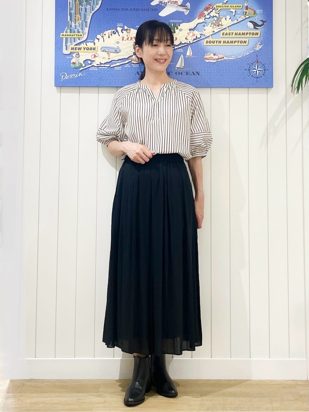 uwatokoさんの「Dessin｜【洗える】ボックスプリーツスカート」を使ったコーディネート