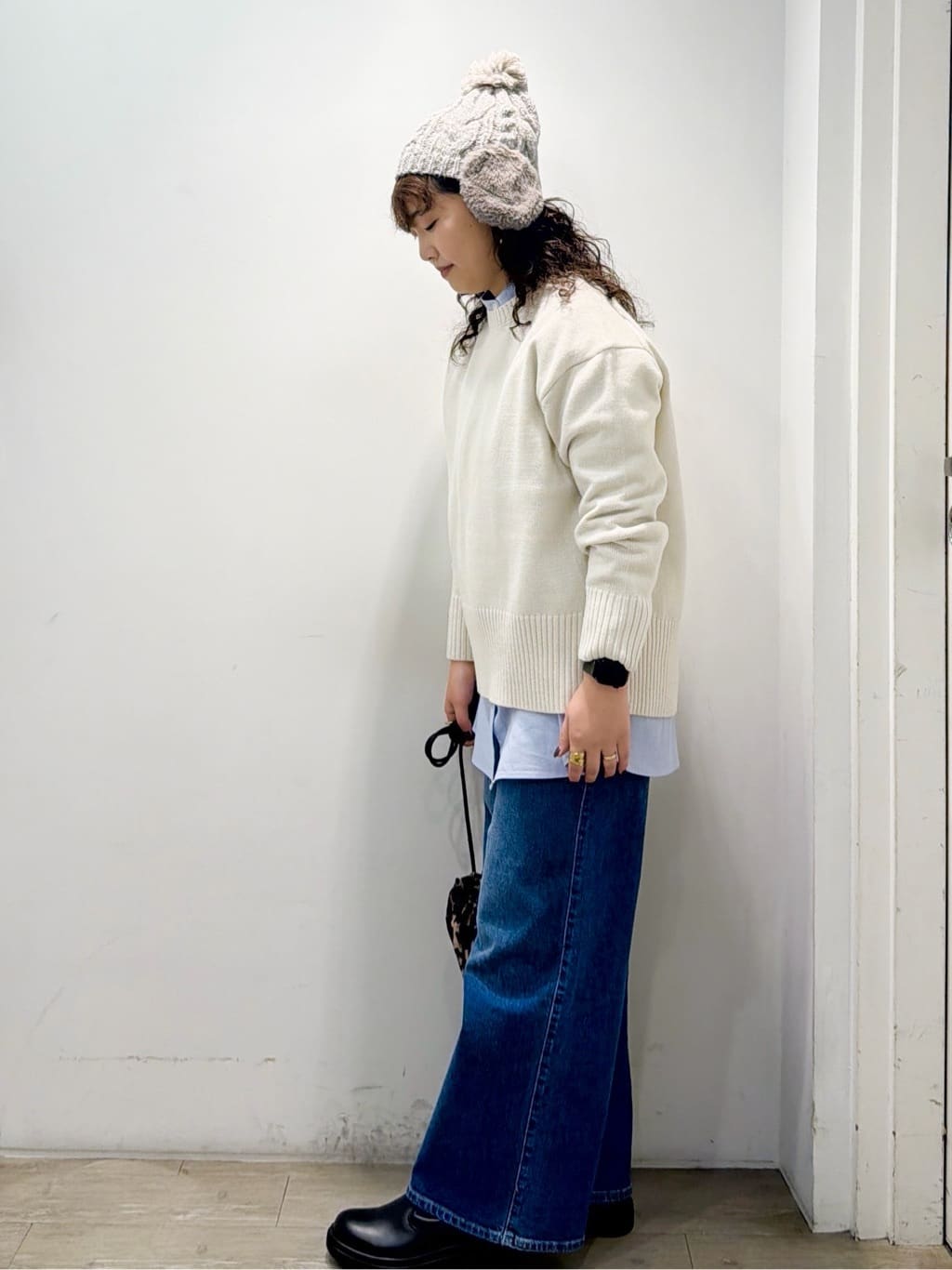 sumicaさんの「OPAQUE.CLIP｜バンドカラーシャツ【洗濯機OK】」を使ったコーディネート
