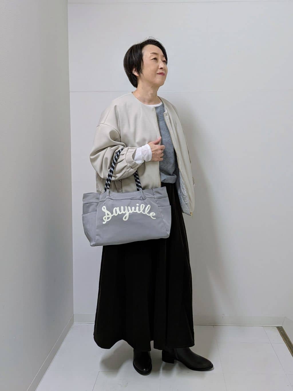 Asaさんの「Dessin｜ダンボールジップブルゾン」を使ったコーディネート