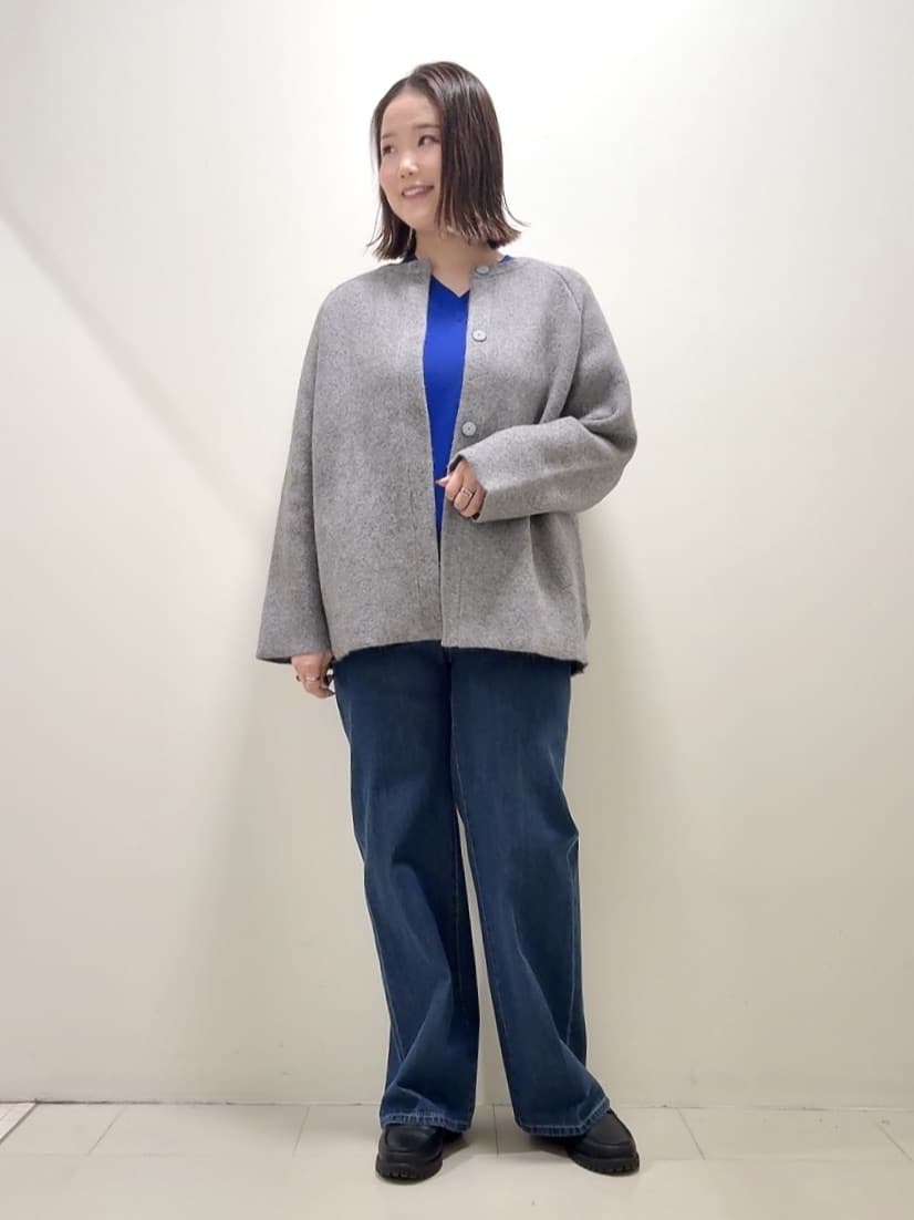 YUIさんの「UNTITLED｜【軽アウター/ミドル丈】ウールニットコーディガン」を使ったコーディネート