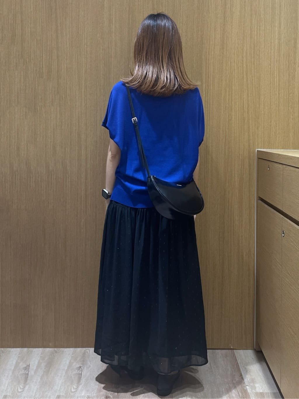 yukaさんの「OPAQUE.CLIP｜《6色展開／S-LLサイズ》ドルマンスリーブニット【UV／接触冷感／洗濯機洗い可／抗ピル】」を使ったコーディネート