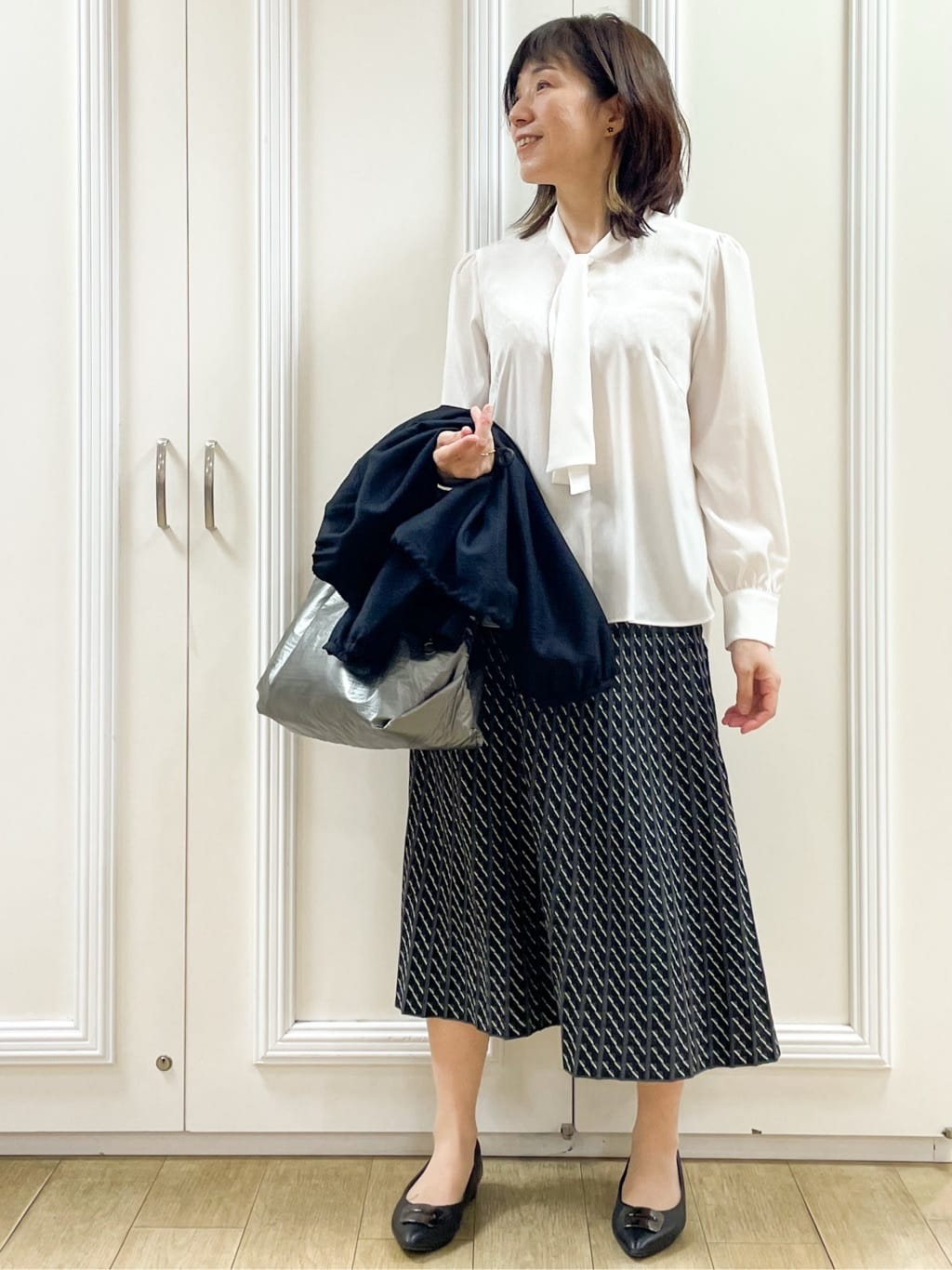 めいさんの「Reflect｜【ライトアウター／ゆったり羽織れる／気軽な羽織りに◎】ライトブルゾン」を使ったコーディネート