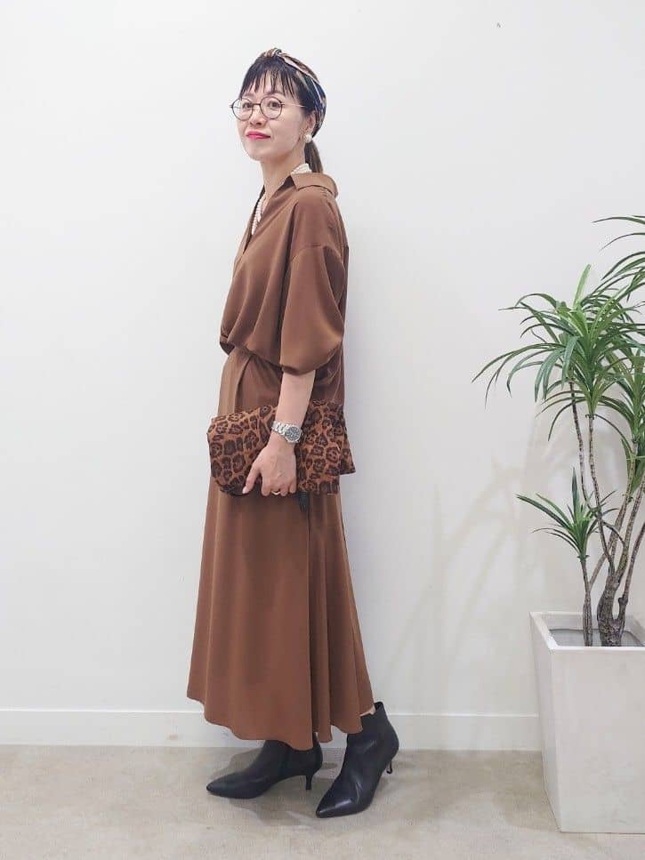 MUTSUKOさんの「UNTITLED｜【セットアップ可/スキッパー/ゆったり】リラクパウダーシャツ」を使ったコーディネート
