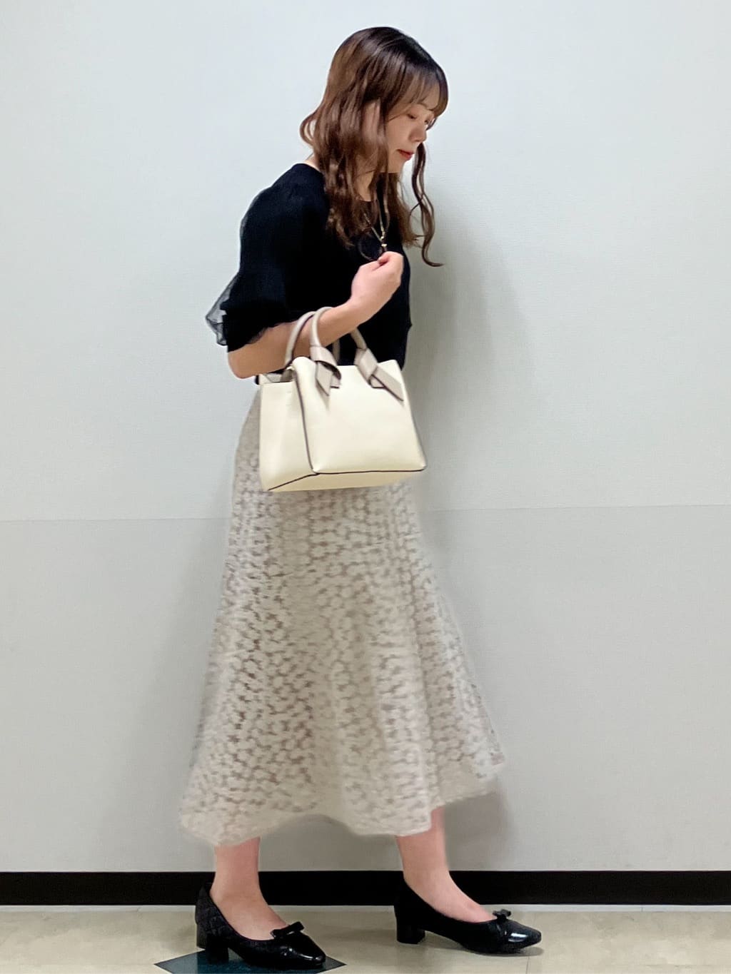 MAYUKIさんの「index｜《5色展開》マジョリカプリーツスリーブニット【洗濯機洗い可】」を使ったコーディネート