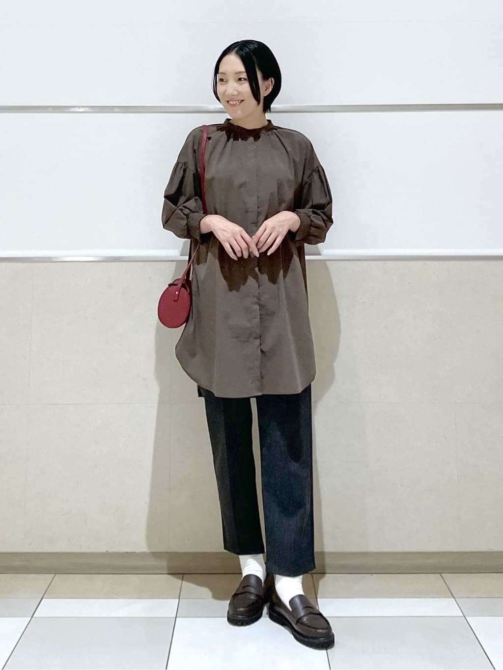eriko さんの「Dessin｜【洗える】ラグランスリーブチュニックシャツ」を使ったコーディネート