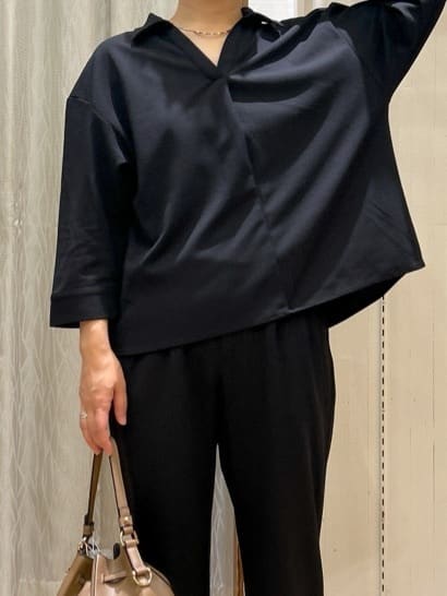 ga_riさんの「THE SHOP TK｜【着るだけでコーディネートが決まる】スキッパーブラウス&パンツセット」を使ったコーディネート