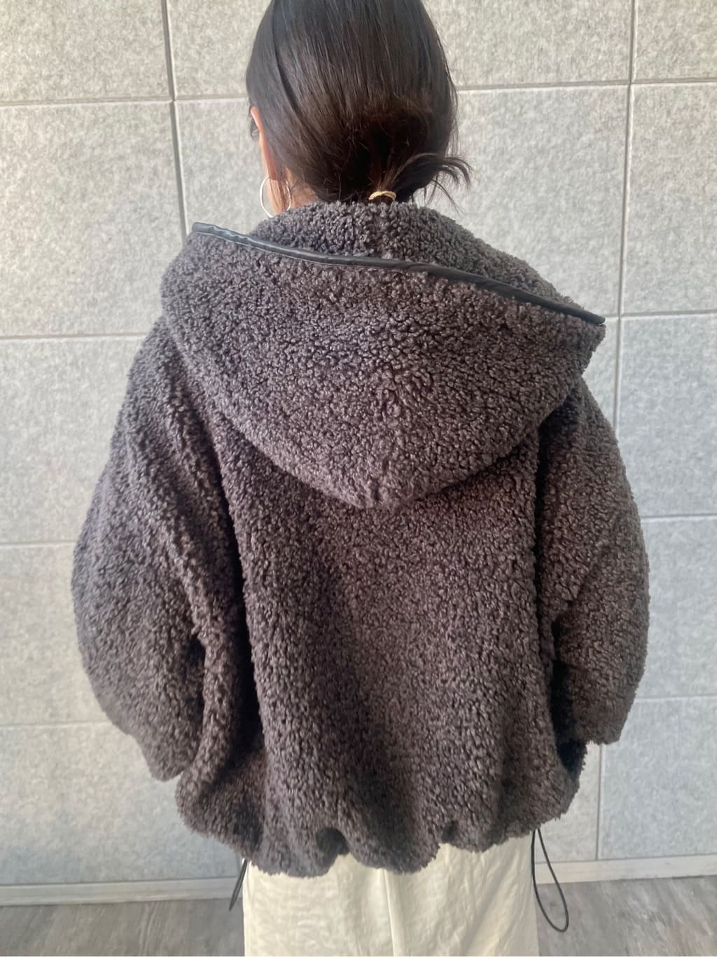 kanakoさんの「CODE A｜boa hoodie blouson」を使ったコーディネート