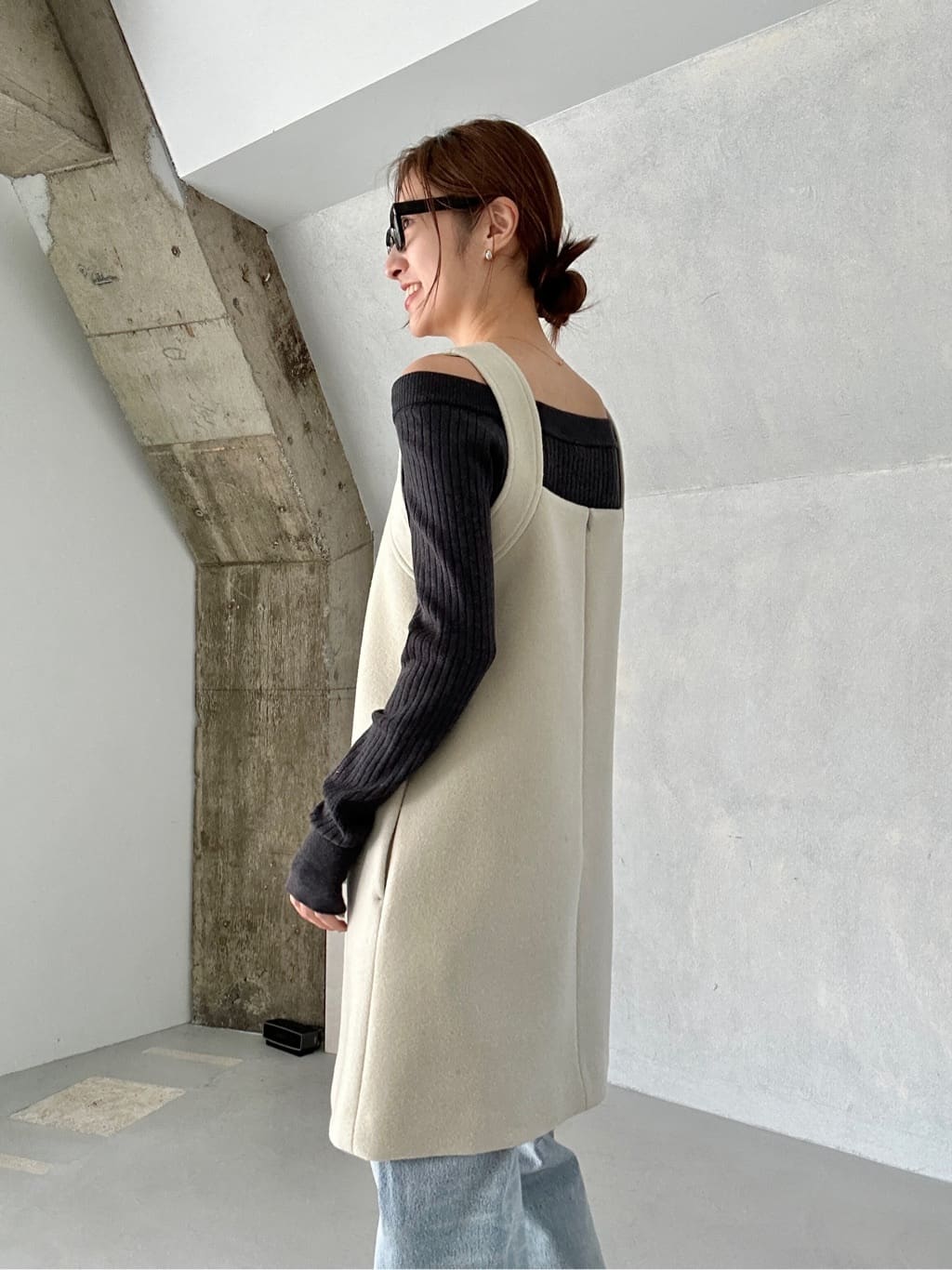 harunaさんの「CODE A｜wool mini dress」を使ったコーディネート