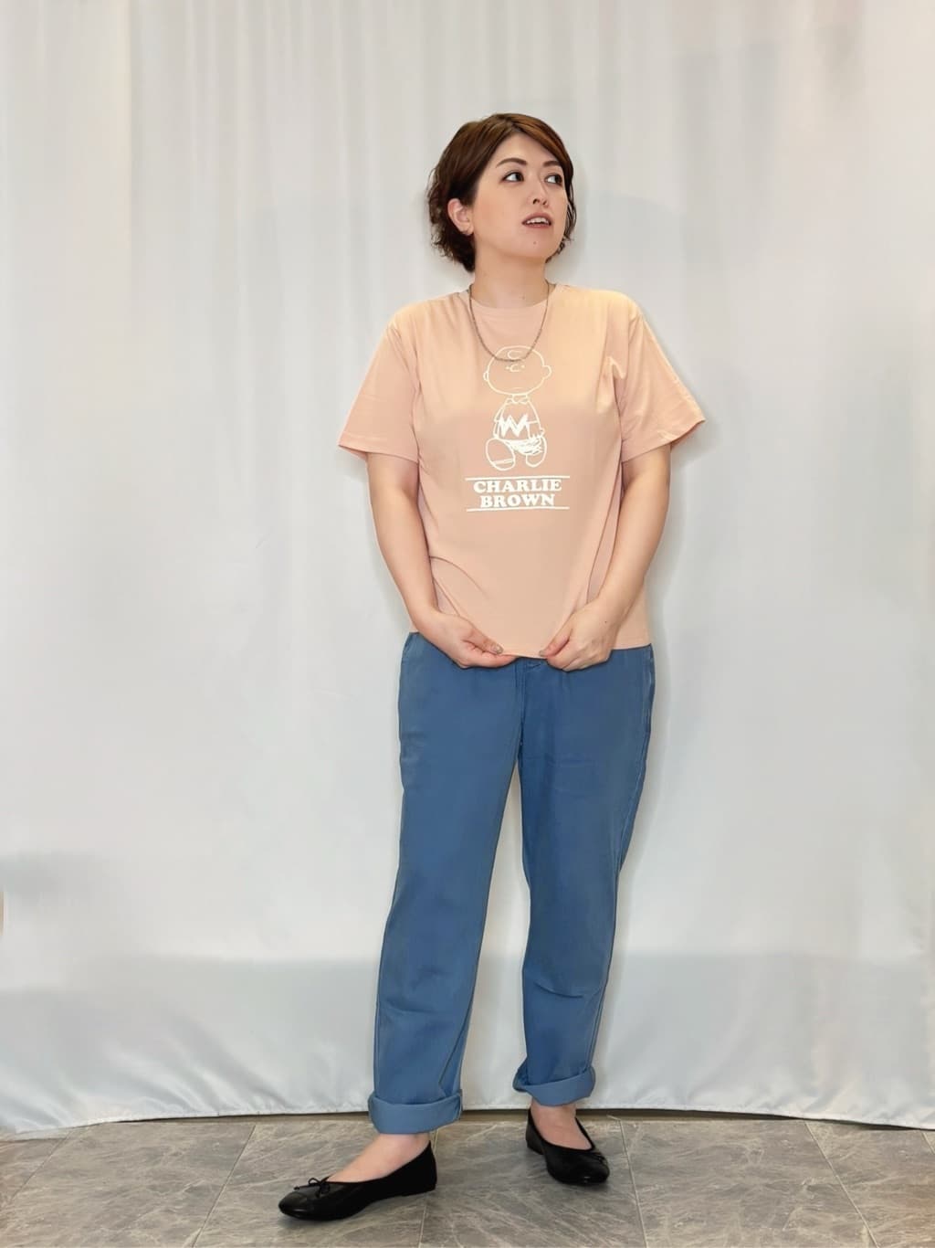 たみさんの「SHOO･LA･RUE｜【セットアップ可/洗濯後しわになりにくい】5分袖テーラードジャケット」を使ったコーディネート