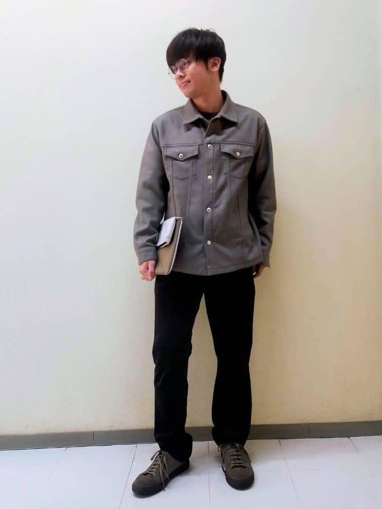 nerさんの「TAKEO KIKUCHI｜【Made in JAPAN】ビッグチェック＆スライドパズル柄 ニット」を使ったコーディネート