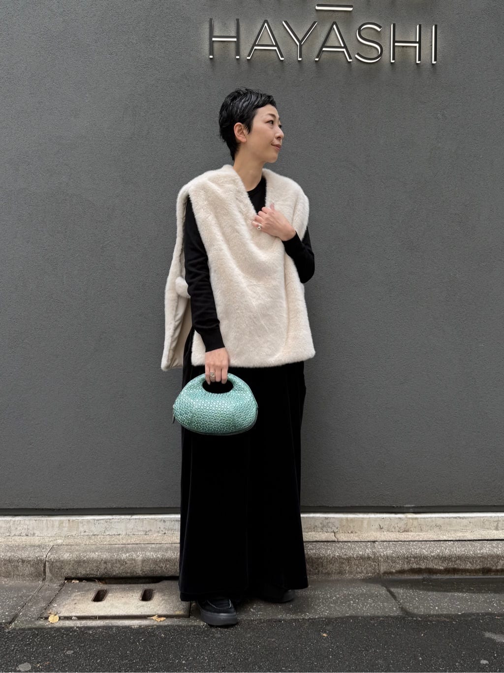 Kさんの「HIROKO HAYASHI｜GIRASOLE PIPERITA（ジラソーレ ピペリータ）クロワッサンバッグ」を使ったコーディネート