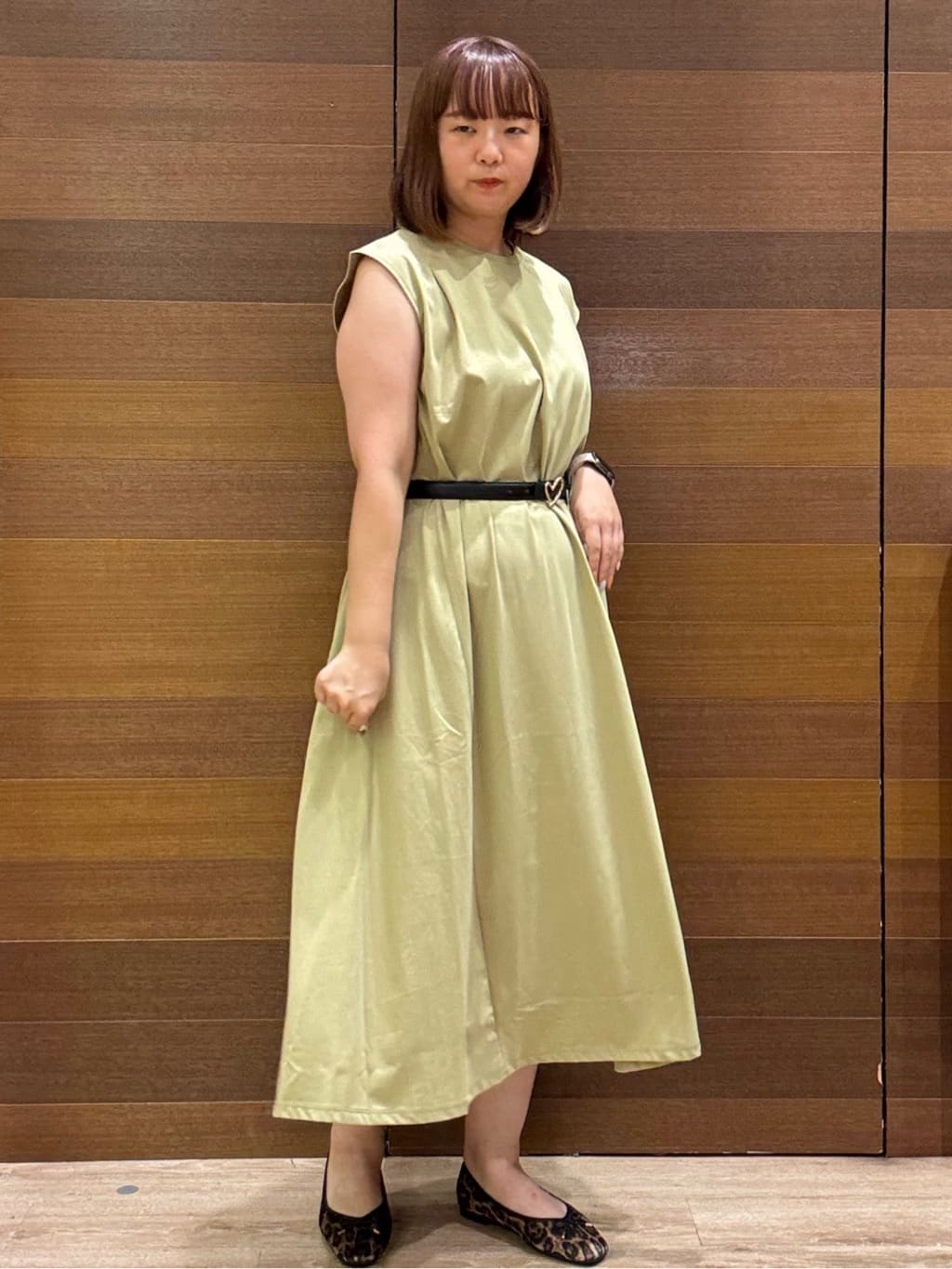 yumeさんの「OPAQUE.CLIP｜カットソーフレアワンピース【接触冷感／洗濯機洗い可】」を使ったコーディネート