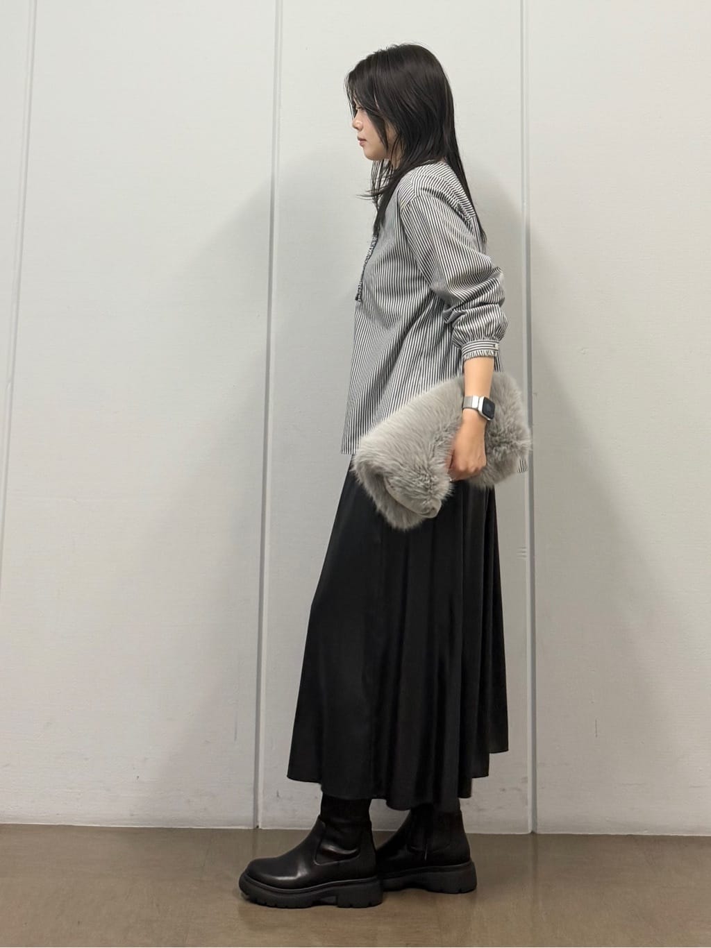 mizukiさんの「INDIVI｜【洗える】胸元タックフリル長袖ブラウス」を使ったコーディネート
