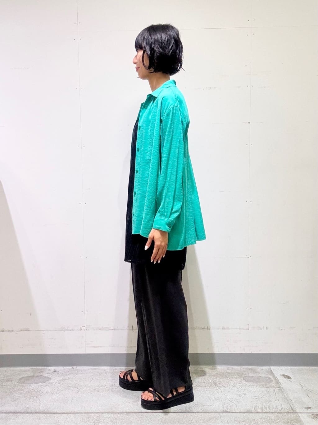 naoさんの「INDIVI｜【洗える／セットアップ可能】ラッセルチュニック」を使ったコーディネート