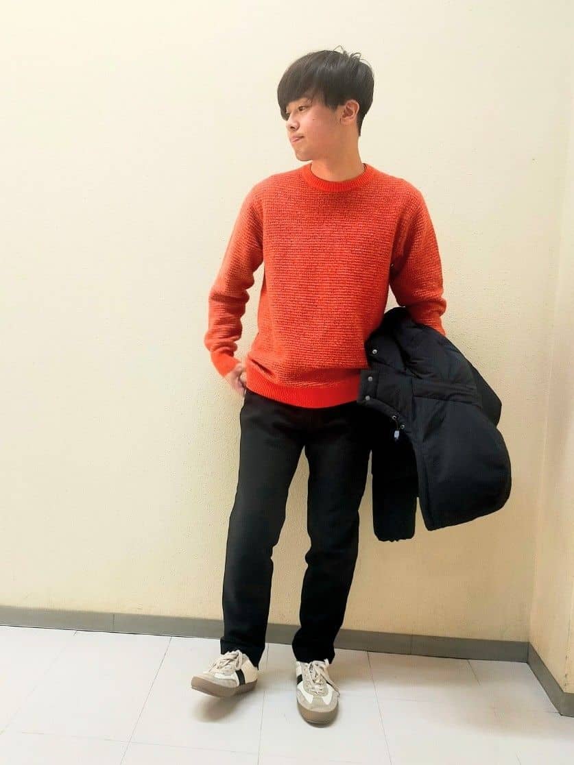 nerさんの「TAKEO KIKUCHI｜メランジ ニットプルオーバー」を使ったコーディネート