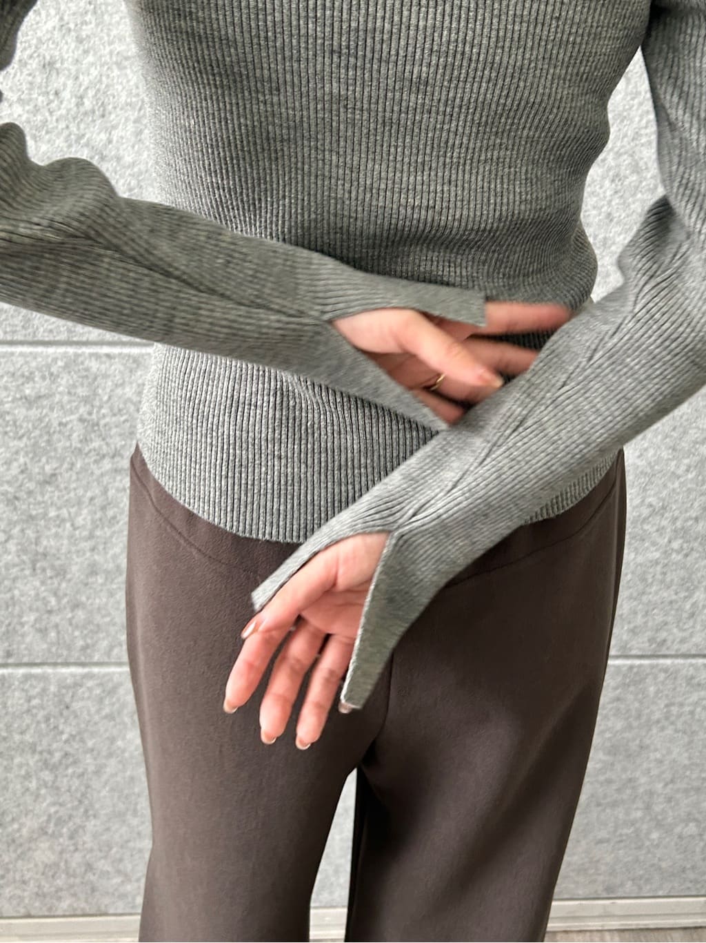 harunaさんの「CODE A｜femi gather rib knit」を使ったコーディネート