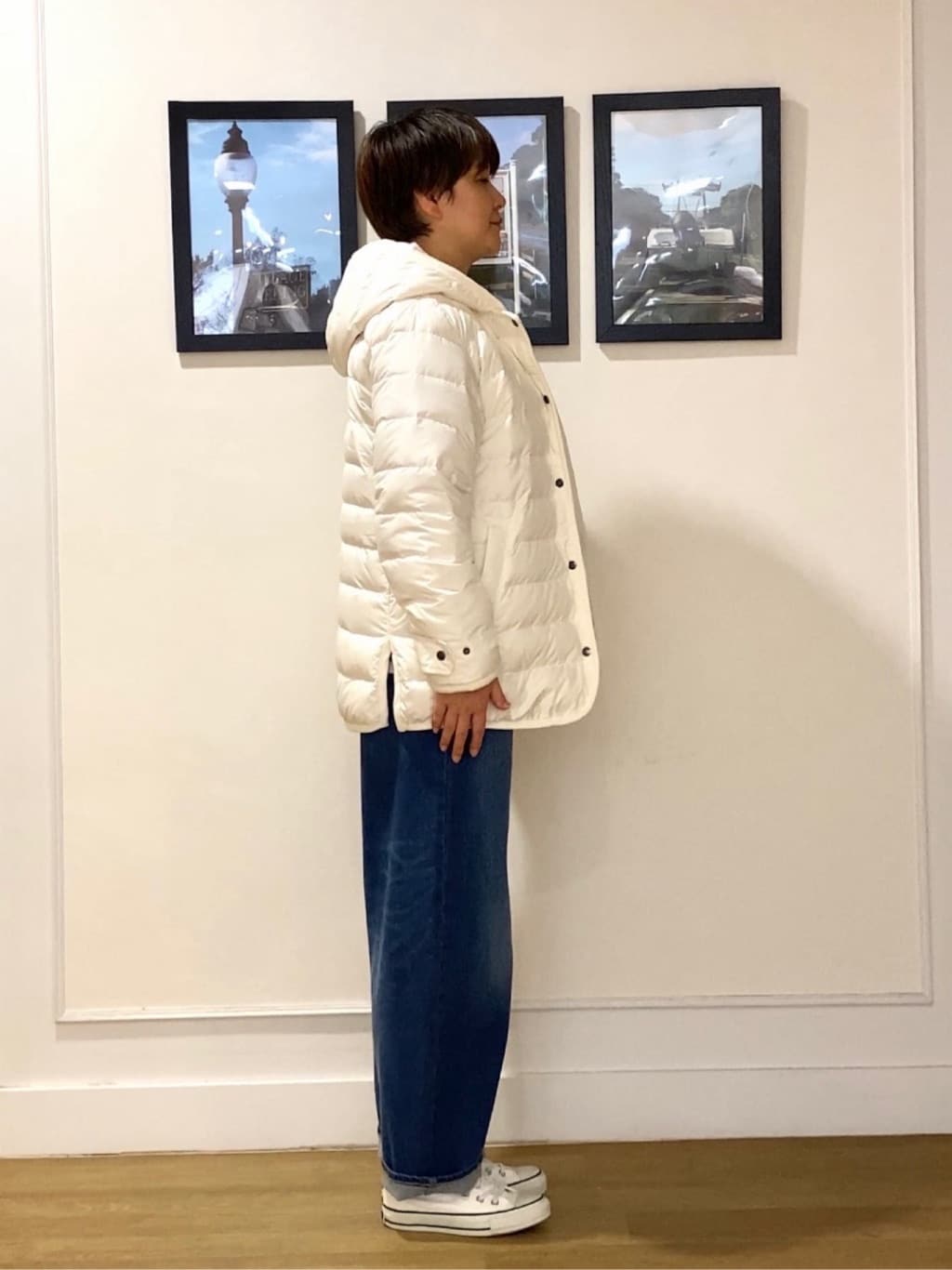 Hiroさんの「Dessin｜【撥水・2WAY】ミュラーダウンコートミドル丈」を使ったコーディネート