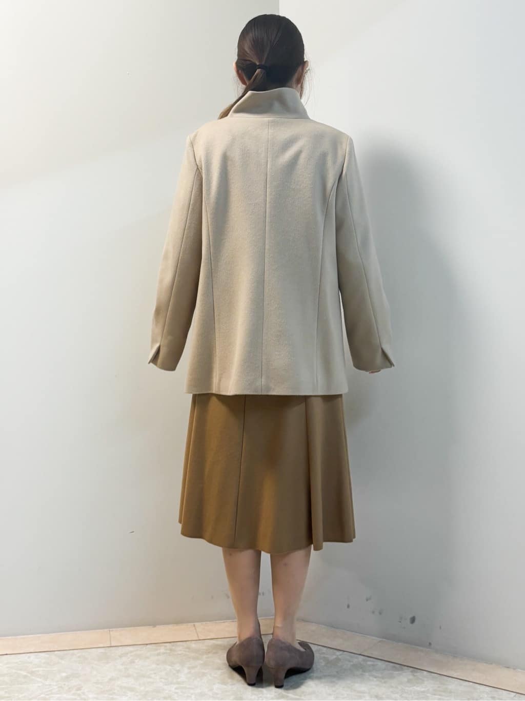 Sawaさんの「Reflect｜【SS-4Lサイズ／衿が顔に当たらない◎】スタンドネックミドルコート」を使ったコーディネート