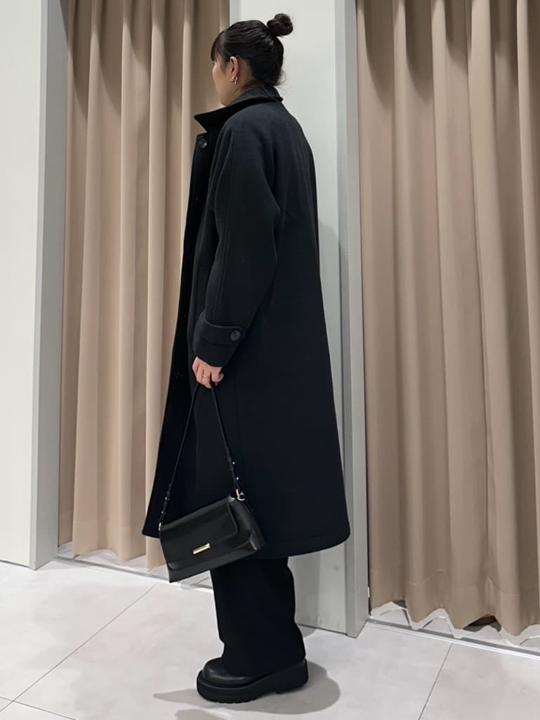 cottonさんの「THE SHOP TK｜ジャージメルトンスタンドカラーコート」を使ったコーディネート