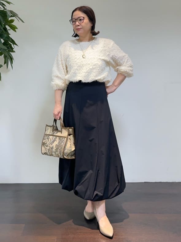 Asamiさんの「UNTITLED｜【ストレッチ素材/撥水加工】バルーンスカート」を使ったコーディネート