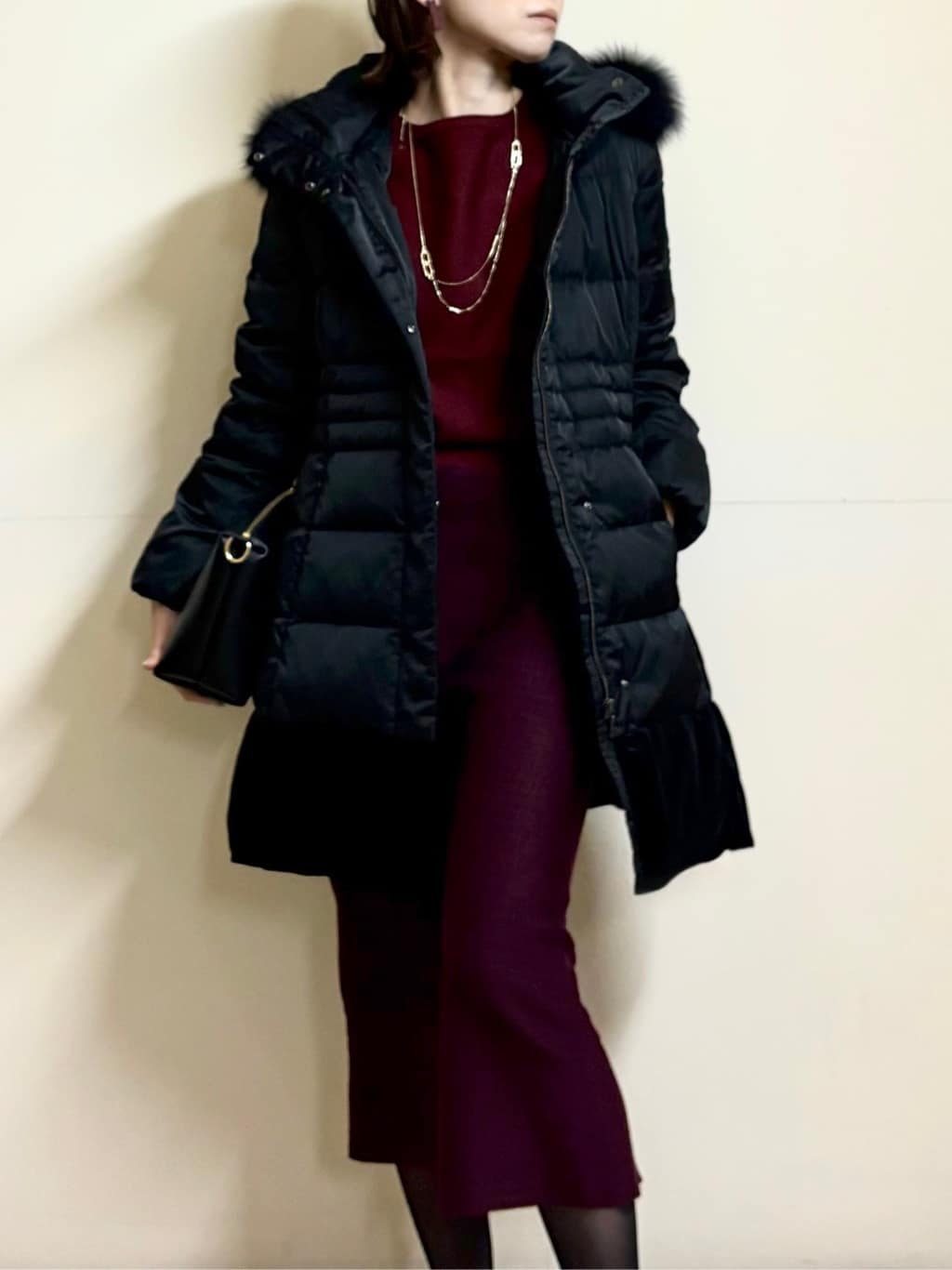 Takahashiさんの「COUP DE CHANCE｜【ミディ丈】ベルト付ダウンコート」を使ったコーディネート