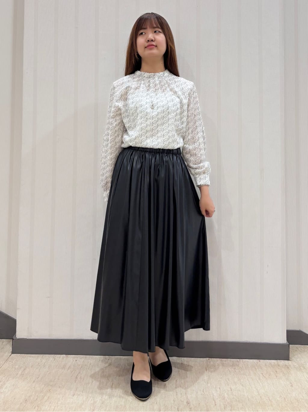 ちひさんの「INDIVI｜【きれいめ／オフィス／イベント】フェザージャカードブラウス」を使ったコーディネート