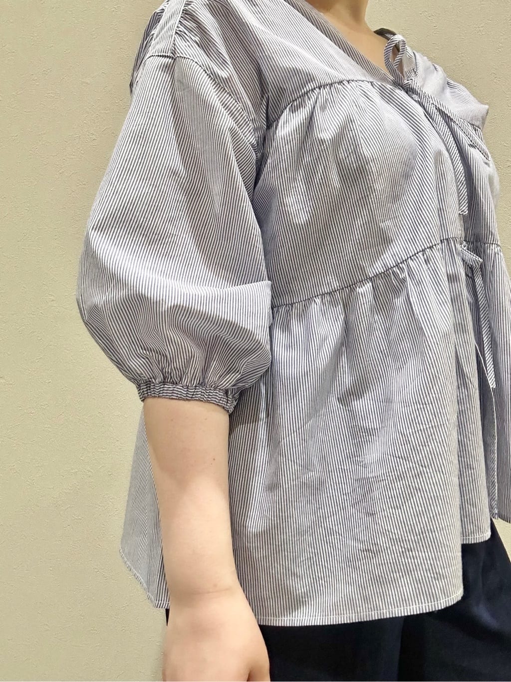 Ryoさんの「Dessin｜【洗える】デニムワイドマリンパンツ」を使ったコーディネート