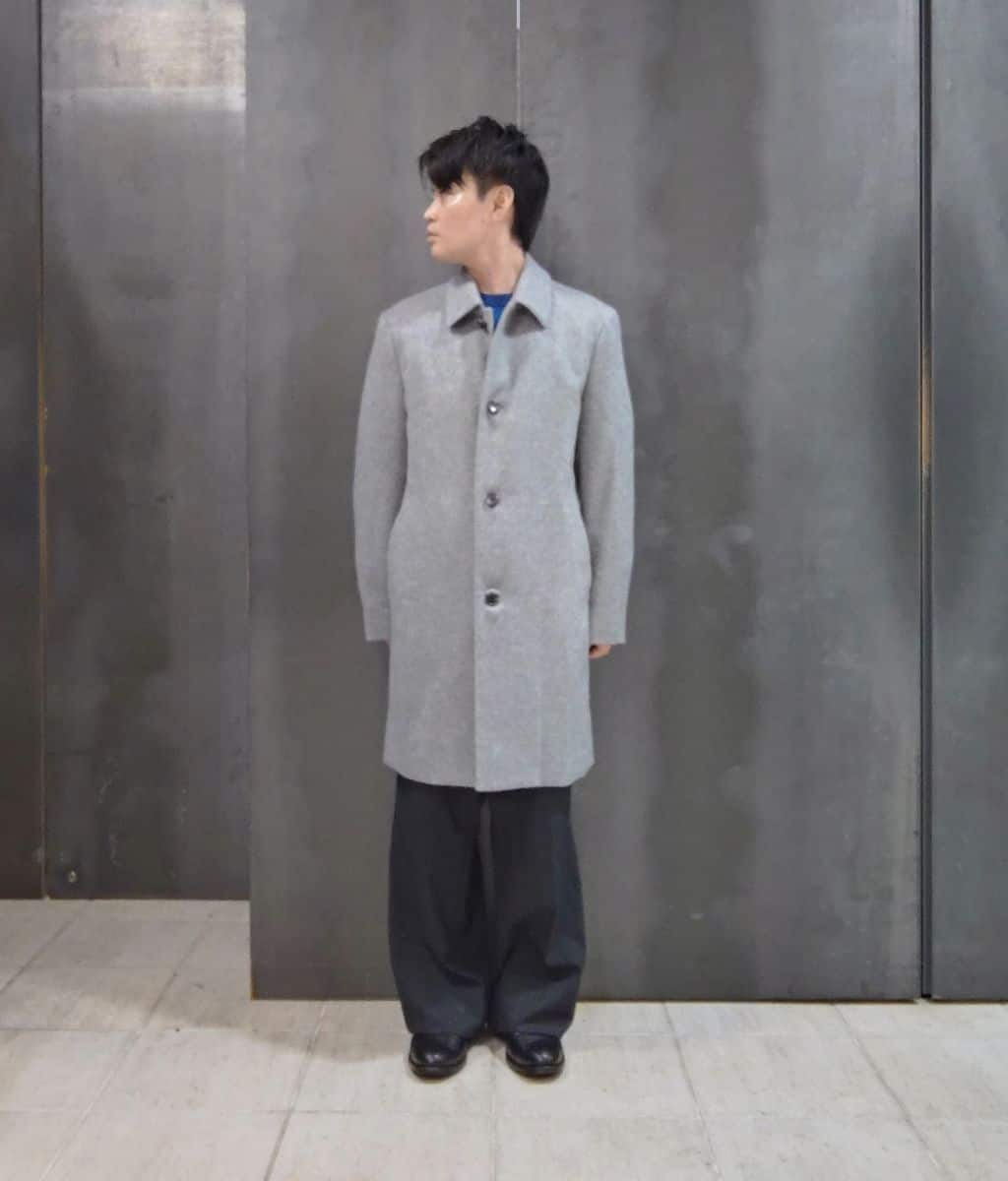 shiominさんの「TAKEO KIKUCHI｜カシミヤブレンド ビーバー調ステンカラーコート」を使ったコーディネート