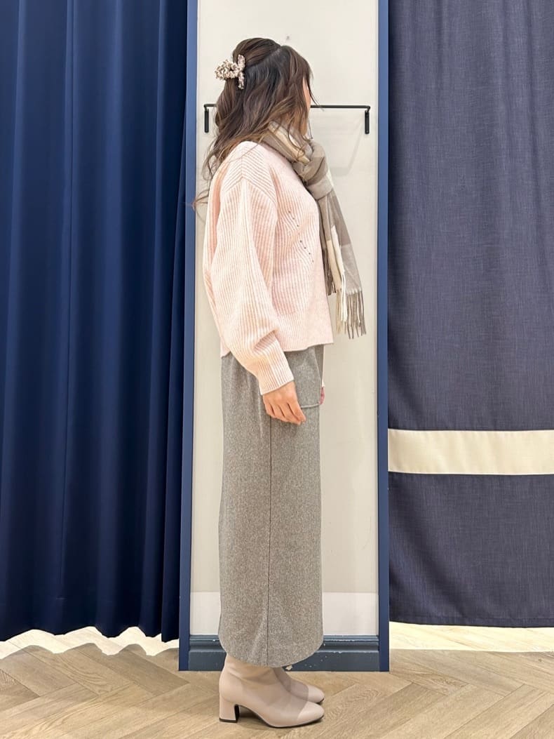 Orikaさんの「grove｜【洗える】ふんわりウール混ボトルネックニット」を使ったコーディネート