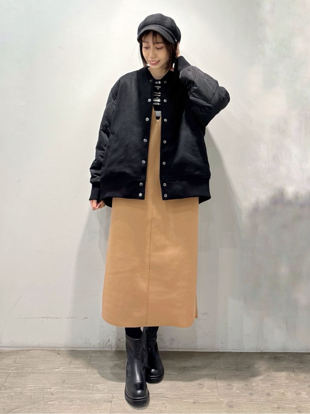 ぶまりんさんの「OPAQUE.CLIP｜《リバーシブル》キルティングブルゾン」を使ったコーディネート