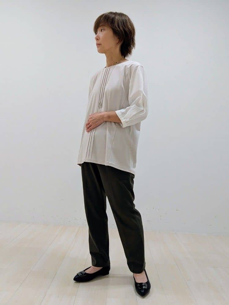 nishiさんの「Reflect｜【体型カバー／腰周りカバー】長め丈プルオーバージャージ」を使ったコーディネート